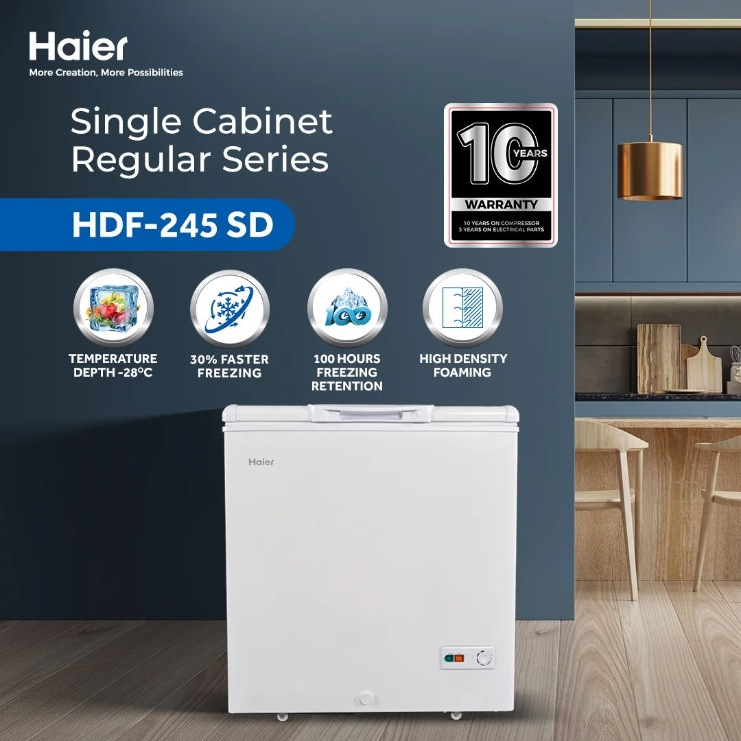 Haier HDF-245 8.6 CFT Single Door Deep Freezer