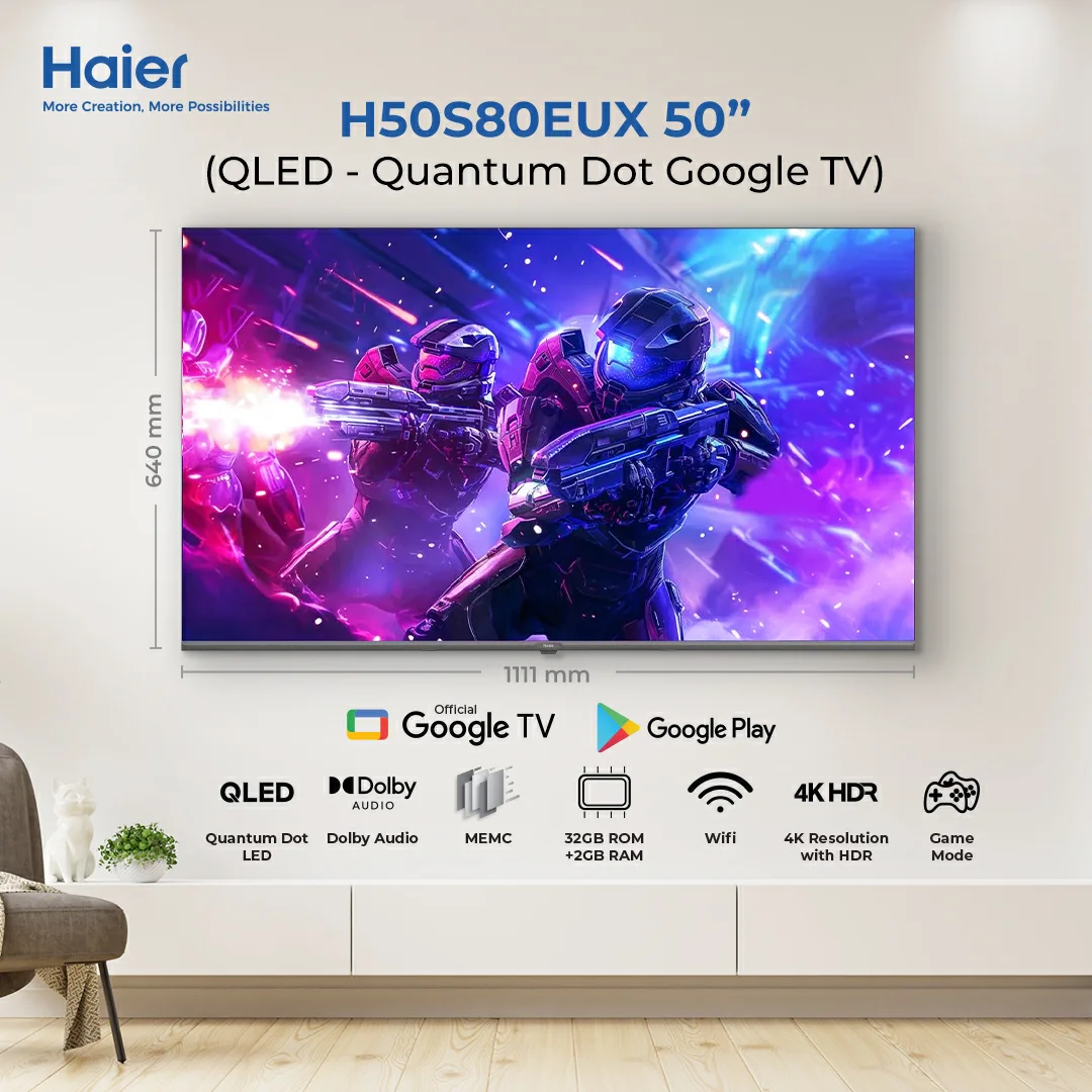 Haier H50S80EUX 4K QLED Google TV