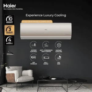 Haier (Pearl Inverter Series) - HSU-13HFPAA - (Golden) - 1 Ton DC Inverter UPS Enabled