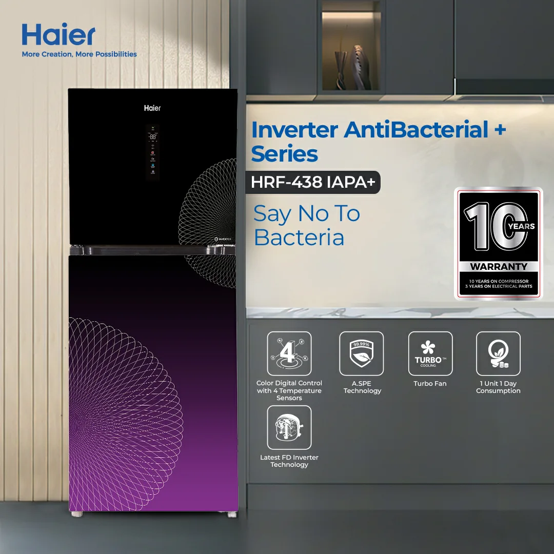 Haier HRF-438 IAPA+/IARA+ Digital Inverter Refrigerator