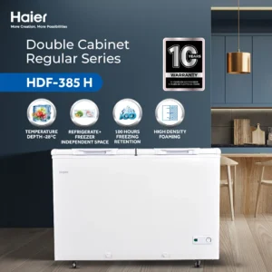Haier HDF-385 13.6 CFT Double Door Deep Freezer
