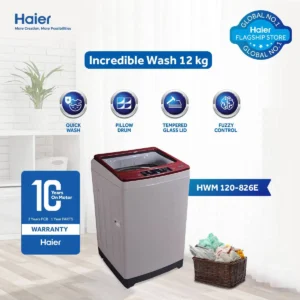 Haier HWM120-826E 12KG Fully Automatic Top Load Washing Machine